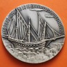 @RARA@ ESPAÑA 1973 SALÓN NAÚTICO DE BARCELONA - BARCO VELERO MEDALLA DE PLATA 58 gramos 50 mm