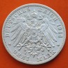 . @PRECIOSA@ REINO DE WUERTTEMBERG Alemania 3 MARCOS 1914 F WILHELM II KM.635 MONEDA DE PLATA Germany Deutsches Reich DREI MARK