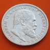 . @PRECIOSA@ REINO DE WUERTTEMBERG Alemania 3 MARCOS 1914 F WILHELM II KM.635 MONEDA DE PLATA Germany Deutsches Reich DREI MARK