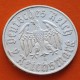 . @ESPECTACULAR@ ALEMANIA 2 MARCOS 1933 D MARTIN LUTHER KM.79 III REICH NAZI @RARA@ MONEDA DE PLATA 2 Reichsmark silver