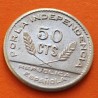 . 1 Moneda @LUJO@ x SANTANDER PALENCIA y BURGOS 50 CENTIMOS 1937 TRABAJADOR NICKEL España GUERRA CIVIL Ref/5