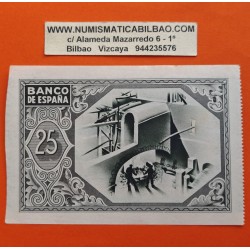 . @LUJO@ BILBAO 25 PESETAS 1937 CAJA DE AHORROS VIZCAINA Sin Serie 246908 Pick S.563 BILLETE SIN CIRCULAR Euskadi