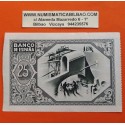 . @LUJO@ BILBAO 25 PESETAS 1937 CAJA DE AHORROS VIZCAINA Sin Serie 246908 Pick S.563 BILLETE SIN CIRCULAR Euskadi