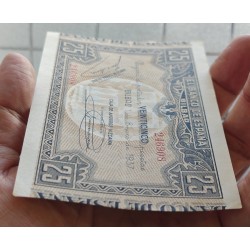 . @LUJO@ BILBAO 25 PESETAS 1937 CAJA DE AHORROS VIZCAINA Sin Serie 246908 Pick S.563 BILLETE SIN CIRCULAR Euskadi