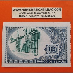 . @LUJO - RARA ANTEFIRMA@ BILBAO 10 PESETAS 1937 BANCO CENTRAL Sin Serie 841270 Pick S.560 BILLETE SC Guerra Civil Euskadi