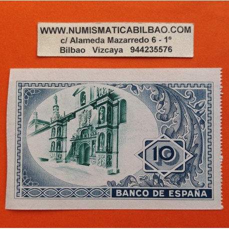 . @LUJO - RARA ANTEFIRMA@ BILBAO 10 PESETAS 1937 BANCO CENTRAL Sin Serie 841270 Pick S.560 BILLETE SC Guerra Civil Euskadi