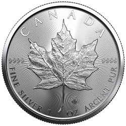 . 1 aaacoin @1ª MONEDA con CARLOS III@ CANADA 5 DOLARES 2024 HOJA DE ARCE King CHARLES MONEDA DE PLATA Maple Leaf ONZA OZ