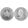 . 1 aaacoin @1ª MONEDA con CARLOS III@ CANADA 5 DOLARES 2024 HOJA DE ARCE King CHARLES MONEDA DE PLATA Maple Leaf ONZA OZ
