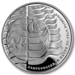PORTUGAL 10 EUROS 2007 CAMPEONATO MUNDIAL DE VELA CASCAIS KM.823A MONEDA DE PLATA SC- silver 0,43 ONZAS