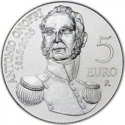 . SAN MARINO 5 EUROS 2005 ANTONIO ONOFRI MONEDA DE PLATA SC 18 grs Ley 925 0,53 ONZAS