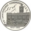 ITALIA ECU 1992 BANCO CENTRAL - TRATADO DE ROMA MONEDA DE PLATA PROOF 39 mm 0,74 onzas Tirada 7500