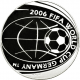 ITALIA 5 EUROS 2004 MUNDIAL DE FÚTBOL ALEMANIA 2006 - BALÓN KM.238 MONEDA DE PLATA PROOF 0,54 ONZAS