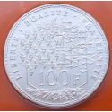 @ESCASA@ FRANCIA 100 FRANCOS 1985 PANTHEON KM.951.1 MONEDA DE PLATA SC France silver 100 Francs