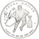 CANADA 1 DOLAR 1993 STANLEY CUP HOCKEY SOBRE HIELO KM.235 MONEDA DE PLATA PROOFLIKE Silver $1 Dollar