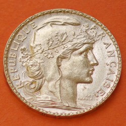 . FRANCIA 20 FRANCOS 1914 MARIANNE y GALLO KM.857 MONEDA DE ORO SC- France gold coin