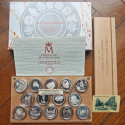ESPAÑA I SERIE IBEROAMERICANA 1ª 1991/1992 ENCUENTRO ENTRE DOS MUNDOS 14 MONEDAS DE PLATA PROOF ESTUCHE y CERTIFICADO