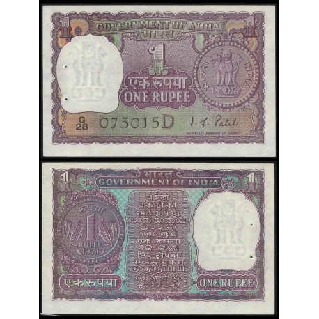 INDIA 1 RUPIA 1989 PUERTO CON EXPLOTACION PETROLERA ANTIGUA MONEDA Pick 78AD BILLETE SC @GRAPAS@ 1 Rupee UNC BANKNOTE