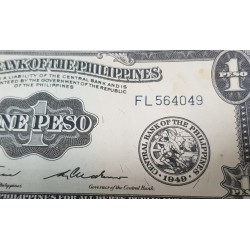 FILIPINAS 1 PESO 1949 MABINI e IGLESIA BARASOAIN Pick 133H BILLETE SC Philippines UNC BANKNOTE