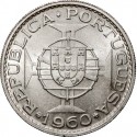 MOZAMBIQUE 20 ESCUDOS 1960 ESCUDO KM.80 MONEDA DE PLATA @LUJO@ Mocambique Silver Portugal