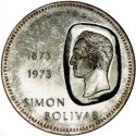 . @VER FOTOS@ VENEZUELA 10 BOLIVARES 1973 SIMON BOLIVAR KM.45 MONEDA DE PLATA EBC + IMPERFECCIONES 0,86 Onzas