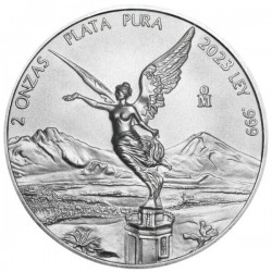 . 1 aaaaaacoin @RARA@ MEXICO 2 ONZAS 2023 ANGEL LIBERTAD MONEDA DE PLATA PURA silver coin OZ OUNCE