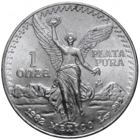 @1º AÑO DE EMISIÓN@ MEXICO 1 ONZA 1982 ANGEL LIBERTAD MONEDA DE PLATA PURA 999 SC Mejico silver coin OZ OUNCE