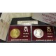 @0,80 ONZAS@ ESPAÑA 2 medallas FNMT 1988 BICENTENARIO DE CARLOS III PLATA y LATON tipo 2000 Pesetas ESTUCHE + CERTIFICADO
