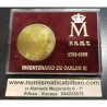 @0,80 ONZAS@ ESPAÑA 2 medallas FNMT 1988 BICENTENARIO DE CARLOS III PLATA LATON 2000 Pesetas ESTUCHE CERTIFICADO