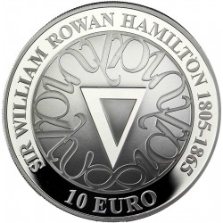 IRLANDA 10 EUROS 2005 SIR WILLIAM ROWAN HAMILTON KM.44 MONEDA DE PLATA PROOF Ireland Eire silver coin 0,85 ONZAS