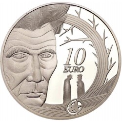 IRLANDA 10 EUROS 2006 ESCRITOR SAMUEL BECKETT KM.45 MONEDA DE PLATA PROOF Ireland Eire silver coin 0,85 ONZAS