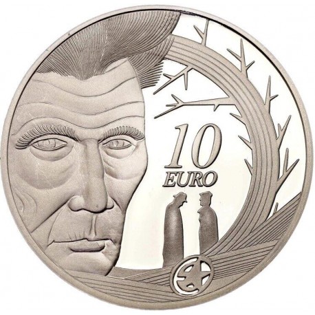 IRLANDA 10 EUROS 2006 ESCRITOR SAMUEL BECKETT KM.45 MONEDA DE PLATA PROOF Ireland Eire silver coin 0,85 ONZAS