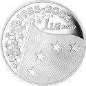 FRANCIA 1,50 EUROS 2005 1955 EUROPA - INTRODUCCIÓN AL EURO MONEDA DE PLATA PROOF France 0,65 ONZAS