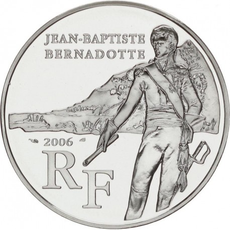 @Tirada 7.798 monedas@ FRANCIA 1,50 EUROS 2006 JEAN-BAPTISTE BERNARDOTTE KM.1445 PLATA PROOF 0,65 ONZAS
