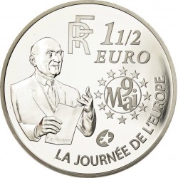 FRANCIA 1,50 EUROS 2006 EUROPA - ROBERT SCHUMAN KM.2037 MONEDA DE PLATA PROOF France 0,65 ONZAS