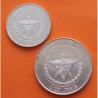 . 2 monedas PROOF + IMPERFECCIONES x CUBA 5 PESOS 1975 + 10 PESOS 1975 BANCO NACIONAL KM.36+37 PLATA R/3 Caribe 1,28 ONZAS