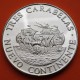 MEXICO 1 ONZA 1991 NUEVO CONTINENTE TRES CARABELAS - COLUMNARIO MEDALLA DE PLATA PURA 999 Mejico silver OZ MONEDA