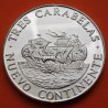 MEXICO 1 ONZA 1991 NUEVO CONTINENTE TRES CARABELAS - COLUMNARIO MEDALLA DE PLATA PURA 999 Mejico silver OZ MONEDA