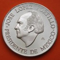 . MEXICO 1 ONZA 1978 VISITA DEL REY JUAN CARLOS I - JOSE LOPEZ PORTILLO MONEDA DE PLATA España 34 grs 42mm