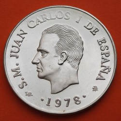 .1 ONZA x ESPAÑA MEDALLA 1978 VISITA DEL REY JUAN CARLOS I a MEXICO JOSE LOPEZ PORTILLO MONEDA DE PLATA SC