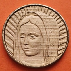 . @ESCASA@ MEXICO MEDALLA 1976 VIRGEN INAUGURACION NUEVA BASILICA DE GUADALUPE LATON EBC + IMPERFECCIONES