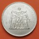 FRANCIA 50 FRANCOS 1976 HERCULES KM.941.1 MONEDA DE PLATA SC + IMPERFECCIONES France silver 0,87 ONZAS
