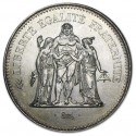 FRANCIA 50 FRANCOS 1975 HERCULES KM.941.1 MONEDA DE PLATA SC + IMPERFECCIONES France silver 0,87 ONZAS