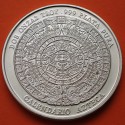 @OFERTA@ MEXICO 2 ONZAS 1990 aprox. CALENDARIO AZTECA MEDALLA DE PLATA PURA 999 SC Troy Oz CÁPSULA