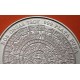 @OFERTA@ MEXICO 2 ONZAS 1990 aprox. CALENDARIO AZTECA MEDALLA DE PLATA PURA 999 SC Troy Oz CÁPSULA