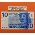 HOLANDA 10 GULDEN 1968 FRANS HALS Color Azul Pick 91B BILLETE CIRCULADO The Netherlands Pays Bas Tien Gulden