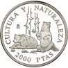 ESPAÑA 2000 PESETAS 1996 OSOS CULTURA y NATURALEZA 3ª SERIE MONEDA DE PLATA CÁPSULA FNMT Spain silver
