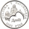 . 1,60 ONZAS x ESPAÑA 5000 PESETAS 1996 CULTURA y NATURALEZA 3ª Serie GAUDI PARQUE GUELL MONEDA DE PLATA CAPSULA FNMT