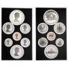 CANADA 1981 PRESTIGE SET 1+5+10+25+50 Centavos + 1 Dolar CANOA Nickel + 1 DOLAR 1981 RAILWAY TREN FERROCARRIL PLATA 7 monedas