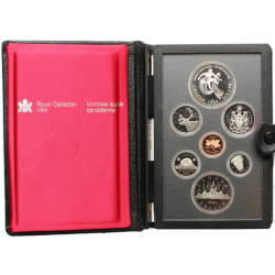 CANADA 1983 PRESTIGE SET 1+5+10+25+50 Centavos + 1 Dolar CANOA Nickel + 1 DOLAR 1983 EDMONTON ATLETISMO PLATA 7 monedas