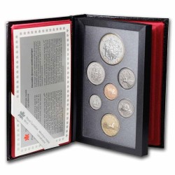 CANADA 1994 PRESTIGE SET 1+5+10+25+50 Centavos + 1 Dolar GANSO Latón + 1 DOLAR 1994 TEAM PATROL TRINEO PLATA 7 monedas